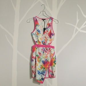Multicolor side/back cut out dress